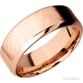 8 mm wide High Bevel 14K Rose Gold band.