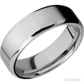 7 mm wide Beveled 14K White Gold band.