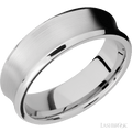 7 mm wide Concave Bevel 14K White Gold band.