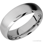 7 mm wide Domed Bevel 14K White Gold band.