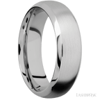 7 mm wide Domed Bevel 14K White Gold band.