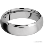 7 mm wide Domed Bevel 14K White Gold band.