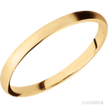 2 mm wide Domed 14K Yellow Gold band.
