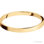2 mm wide Domed 14K Yellow Gold band.