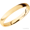 3 mm wide Domed 14K Yellow Gold band.