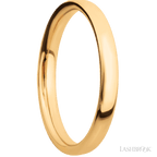 3 mm wide Ultra Comfort (our most comfortable profile) 14K Yellow Gold band.