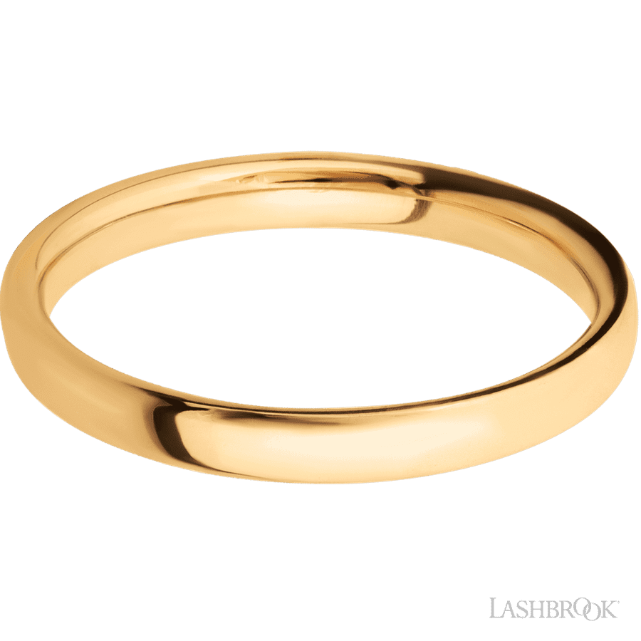 3 mm wide Ultra Comfort (our most comfortable profile) 14K Yellow Gold band.