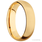 14K Yellow Gold 6mm Satin Wedding Band