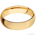 6 mm wide Domed 14K Yellow Gold band.