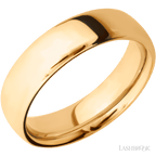 6 mm wide Ultra Comfort (our most comfortable profile) 14K Yellow Gold band.