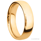 6 mm wide Ultra Comfort (our most comfortable profile) 14K Yellow Gold band.