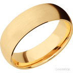 7 mm wide Domed 14K Yellow Gold band.