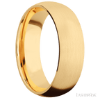 7 mm wide Domed 14K Yellow Gold band.