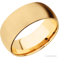 9 mm wide Domed 14K Yellow Gold band.