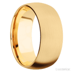 9 mm wide Domed 14K Yellow Gold band.