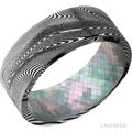 8 mm wide Flat Tightweave band featuring a Black Mother of Pearl sleeve.