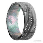 8 mm wide Flat Tightweave band featuring a Black Mother of Pearl sleeve.