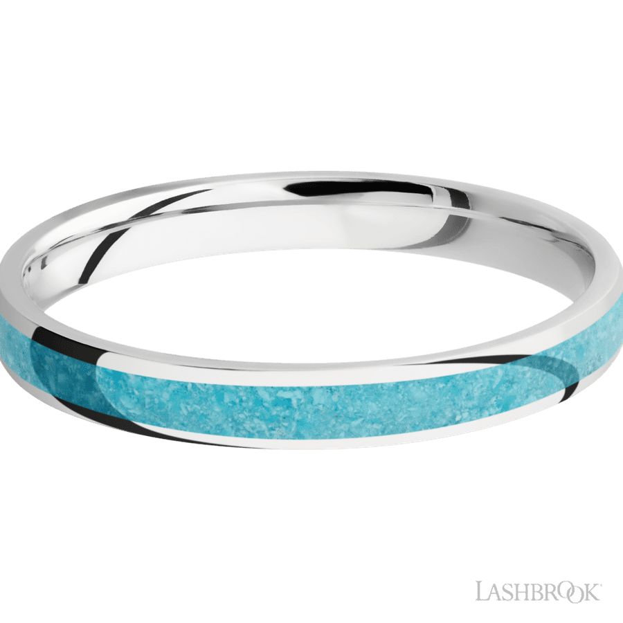 Cobalt 3mm Polish Wedding Band