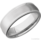 7 mm wide Domed Milgrain Edges Cobalt Chrome band.