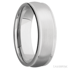 7 mm wide Domed Milgrain Edges Cobalt Chrome band.