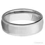 7 mm wide Domed Milgrain Edges Cobalt Chrome band.