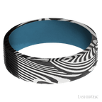 7 mm wide Flat Sunset band featuring a Royal Blue sleeve.