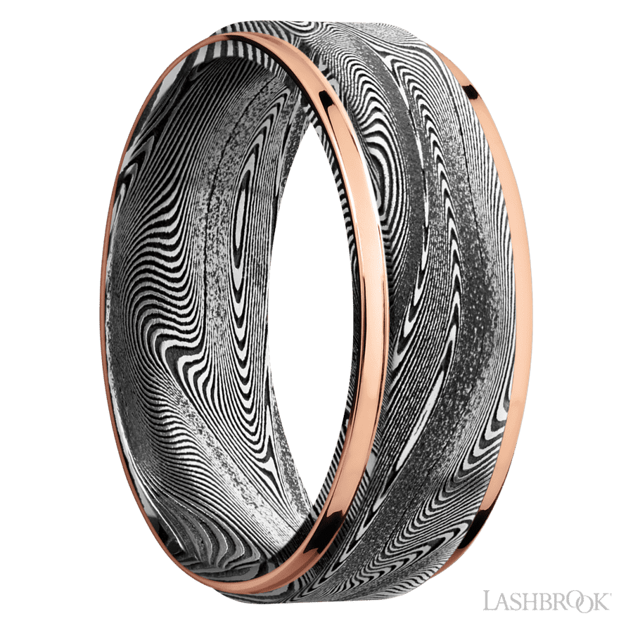 14K Rose Gold 8mm Wedding Band