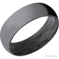 7 mm wide Domed Tantalum band featuring a Forged Carbon Fiber sleeve.