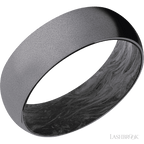 7 mm wide Domed Tantalum band featuring a Forged Carbon Fiber sleeve.