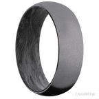 7 mm wide Domed Tantalum band featuring a Forged Carbon Fiber sleeve.