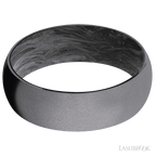 7 mm wide Domed Tantalum band featuring a Forged Carbon Fiber sleeve.