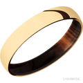 4 mm wide Domed 14K Yellow Gold band featuring a Cocobolo sleeve.