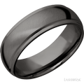 7 mm wide Domed Stepped Down Edges Tantalum Noir band.