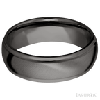 7 mm wide Domed Stepped Down Edges Tantalum Noir band.
