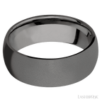 8 mm wide Domed Tantalum Noir band.