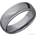 7 mm wide Domed Stepped Down Edges Tantalum band.