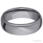 7 mm wide Domed Stepped Down Edges Tantalum band.