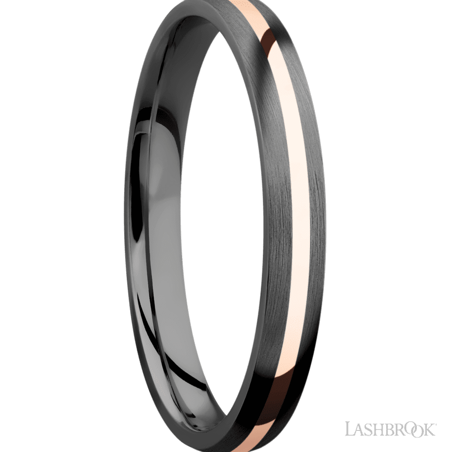 Zirconium 3mm Satin Wedding Band