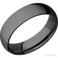 6 mm wide Domed Zirconium band.