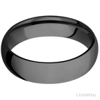 6 mm wide Domed Zirconium band.