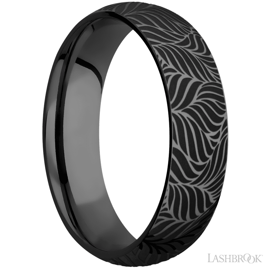 Zirconium 6mm Polish Wedding Band