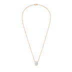 Lab-Grown Oval Diamond Solitaire Pendant Necklace, 4-Prong