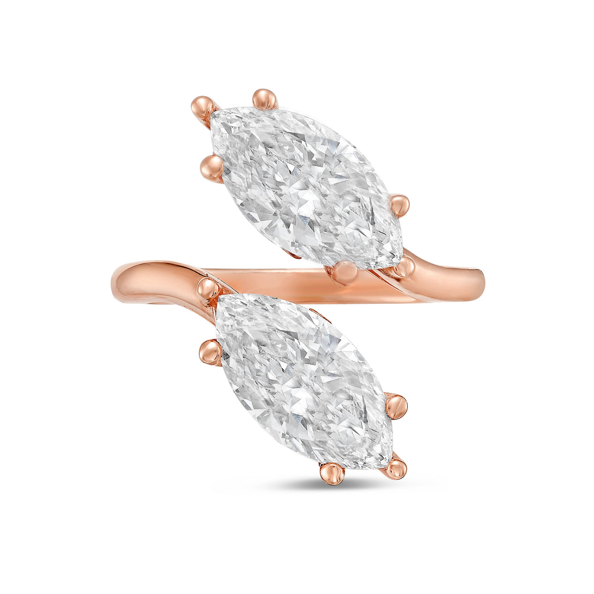 Lab-Grown Marquise Toi Et Moi Diamond Ring