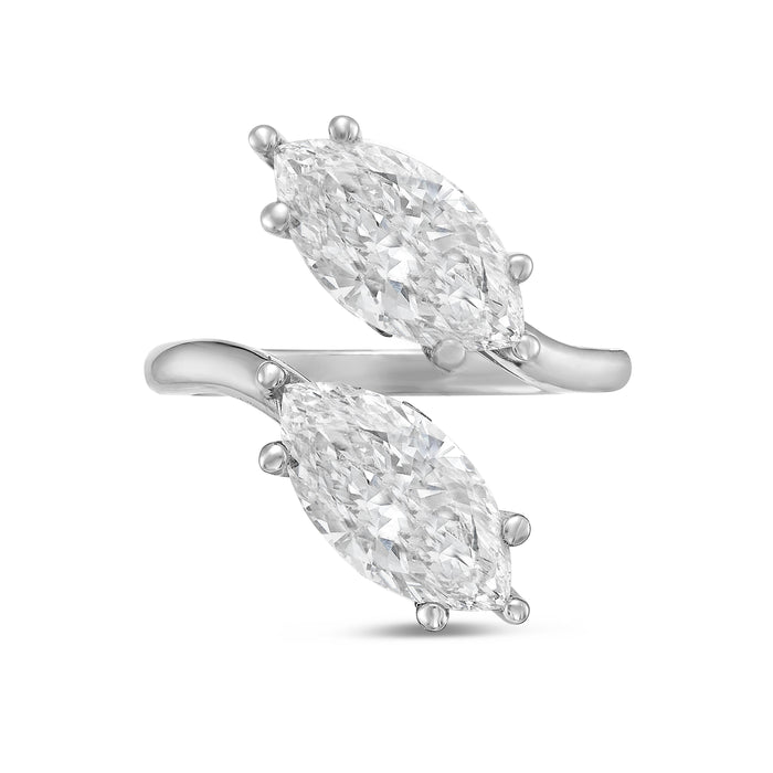 Lab-Grown Marquise Toi Et Moi Diamond Ring
