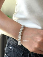 Lab Grown Pear Diamond Tennis Bracelet