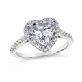2ct White Diamond Heart Ring