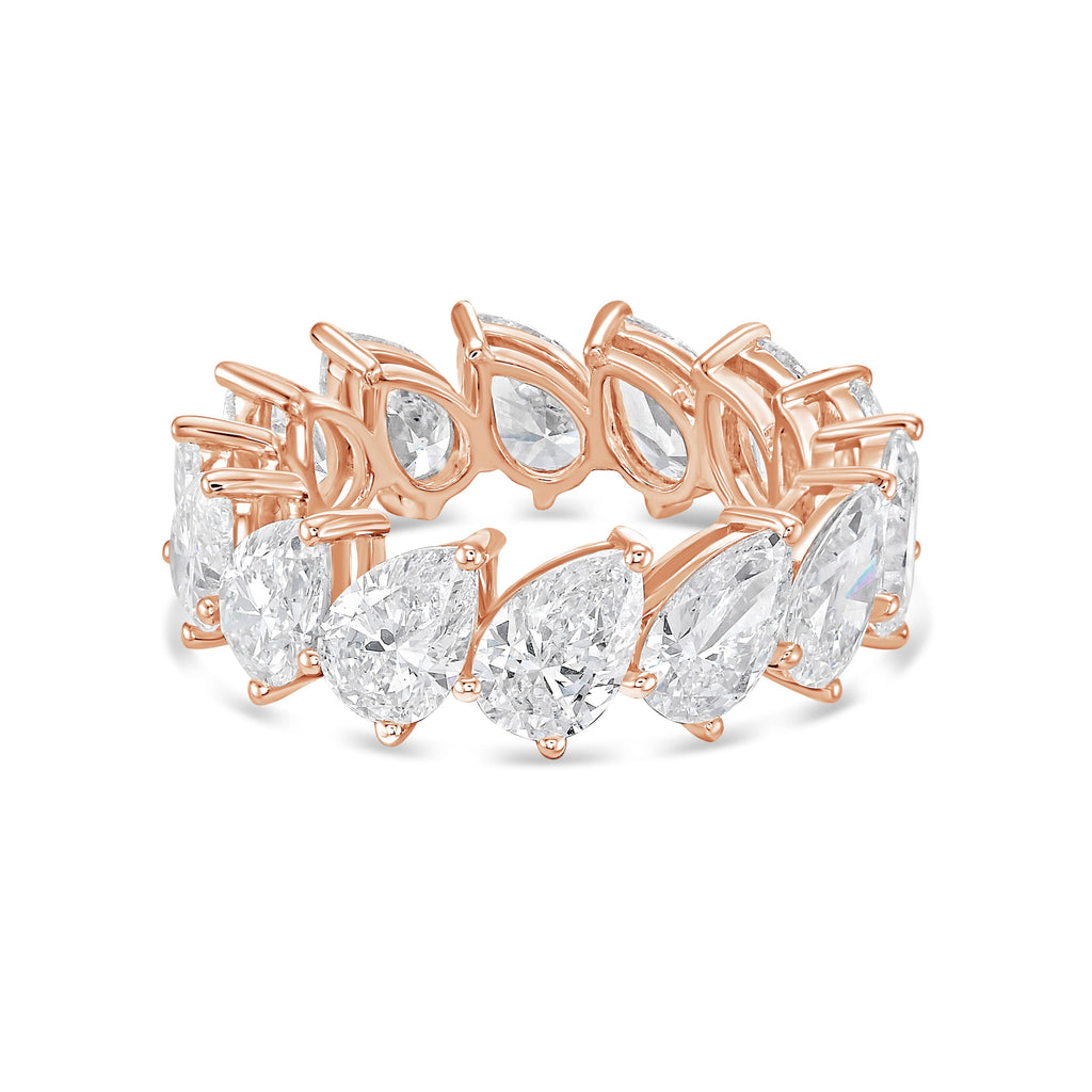 Lab Grown Slanted Pear Eternity Band