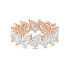 Lab Grown Slanted Pear Eternity Band