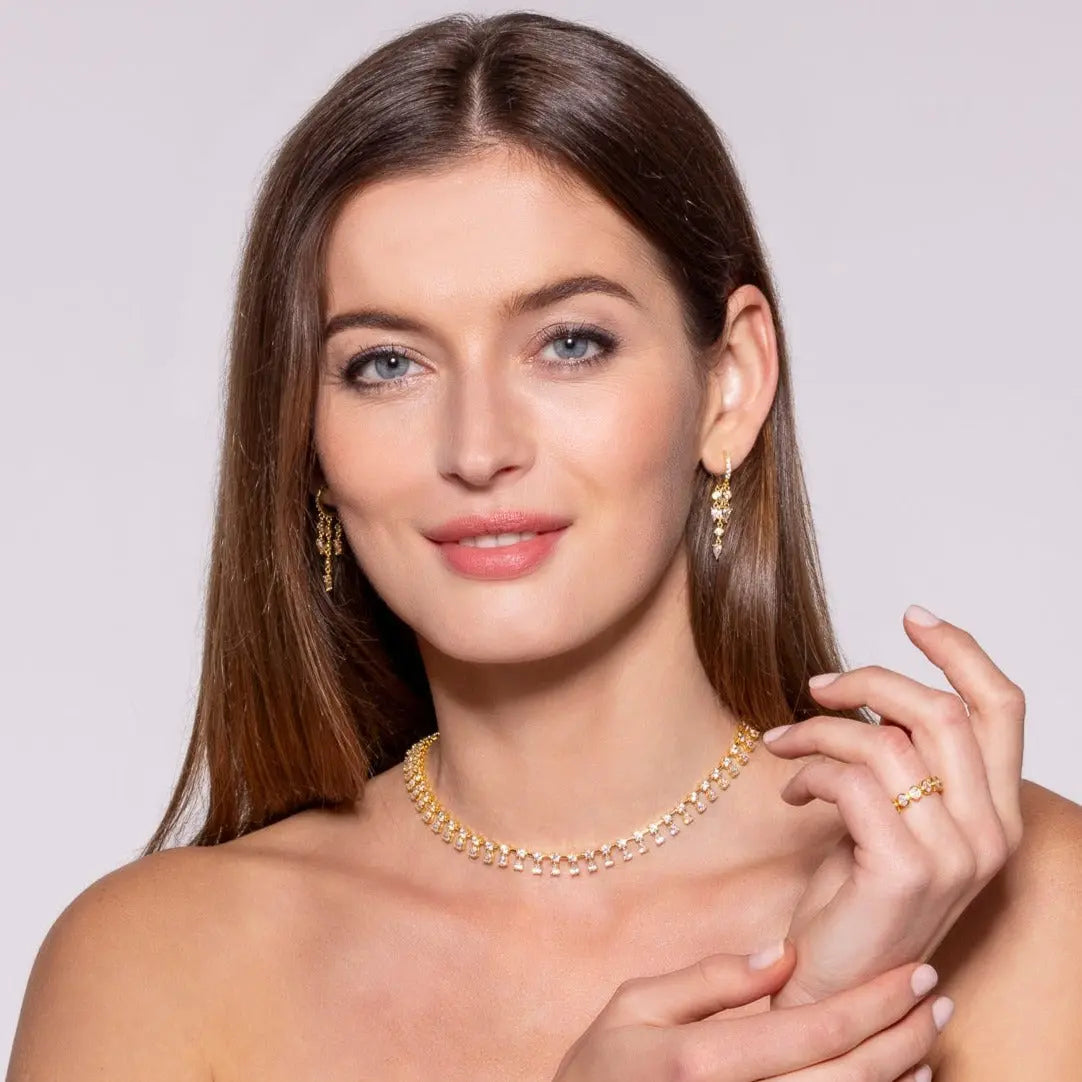 3 Carat Oval Eternity Ring in Gold by Kathy Hilton