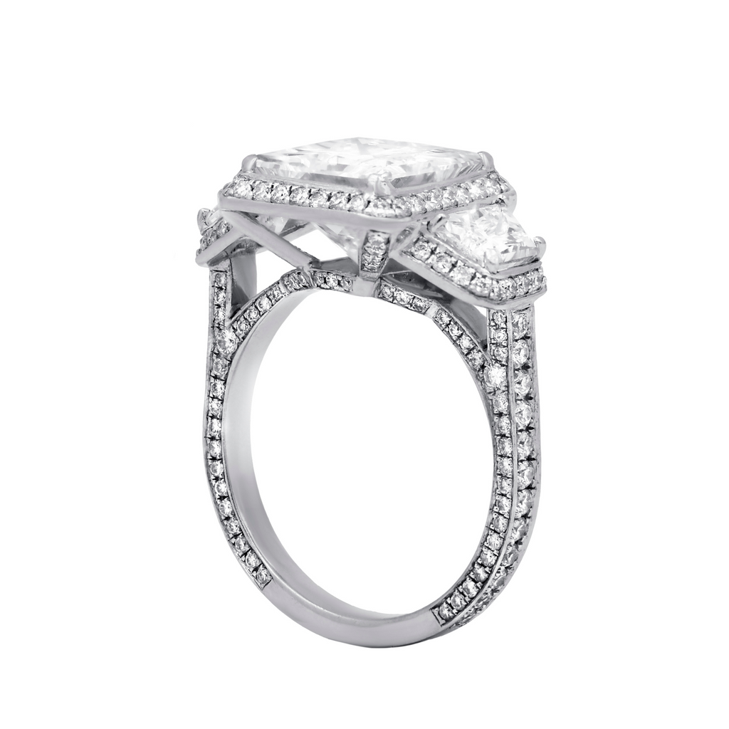 Princess Cut Halo Diamond Ring
